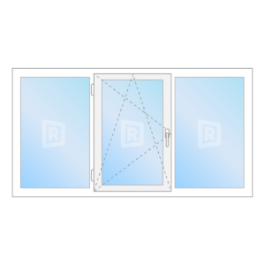 Aluminium Vast Draai Kiep Vast Kozijn